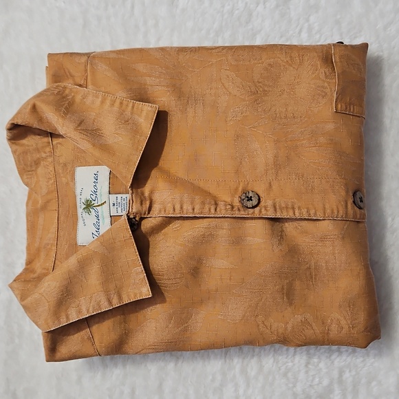 Island Shores Short Sleeve Button Down Tropical Vacation Shirt Floral Print M - Picture 2 of 10